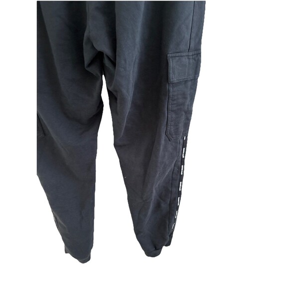 Kappa Men’s Sweatpants Jogger Pant Slim Fit Side Logo Cargo Pockets Black Size M - Picture 7 of 12